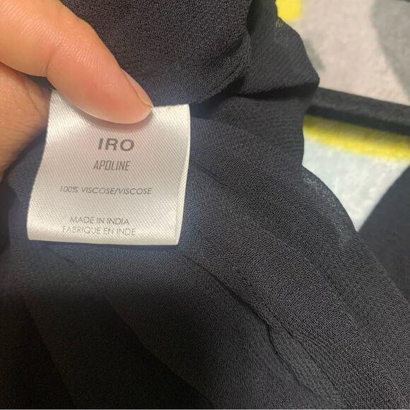 IRO black embroidered apoline playsuit romper size 34 - Picture 9 of 10